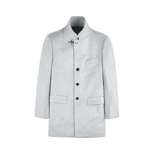 Fay Hook Collar Wool Blend Coat
