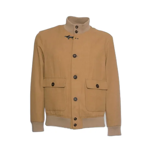 Fay Ribbed Collar Bomber Jacket