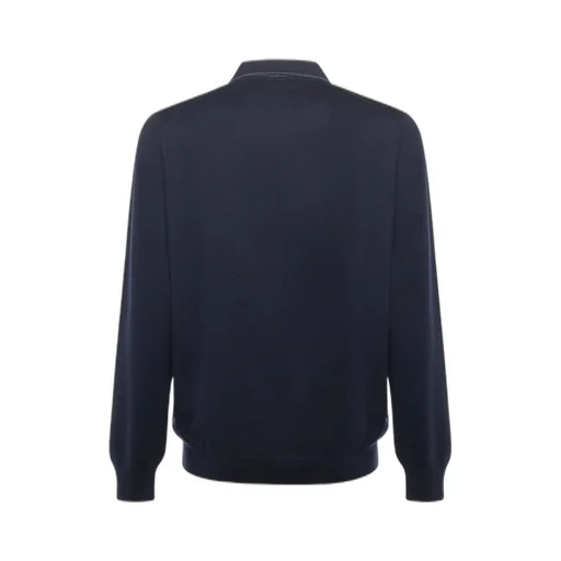 Fay Wool Knit Zip Polo Shirt