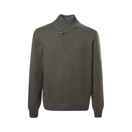 Fay Hook-Closure Mock Turtleneck Knitwear