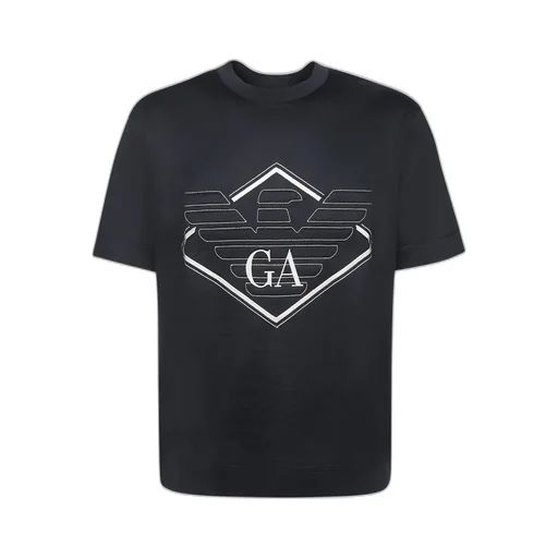 Emporio Armani Logo Embroidered Crewneck T-Shirt