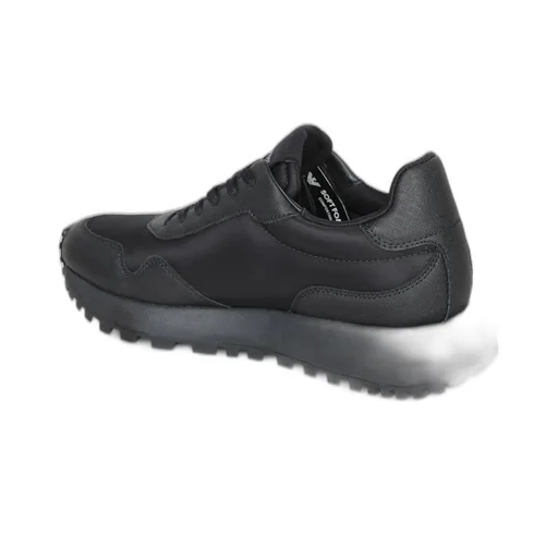 Emporio Armani Logo Plaque Lace-Up Sneakers