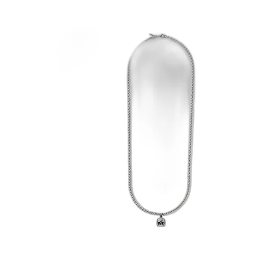Emanuele Bicocchi Skull Pendant Beaded Chain Necklace