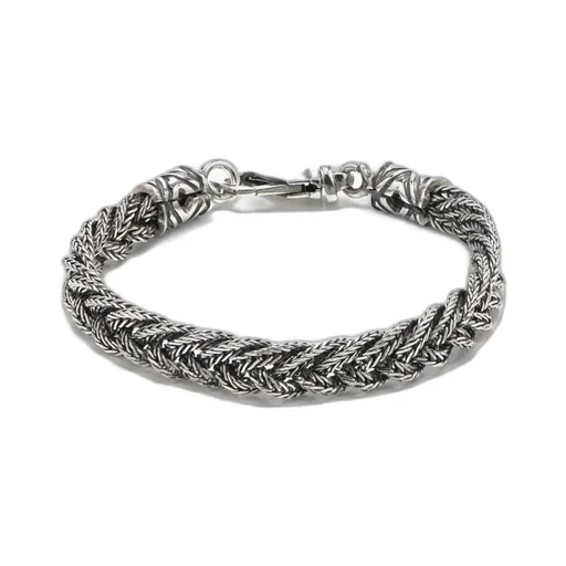 Emanuele Bicocchi Diamond Cut Braided Bracelet