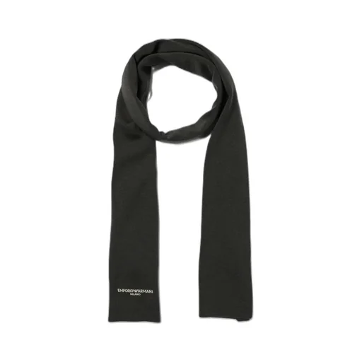 Emporio Armani Logo-Embroidered Scarf