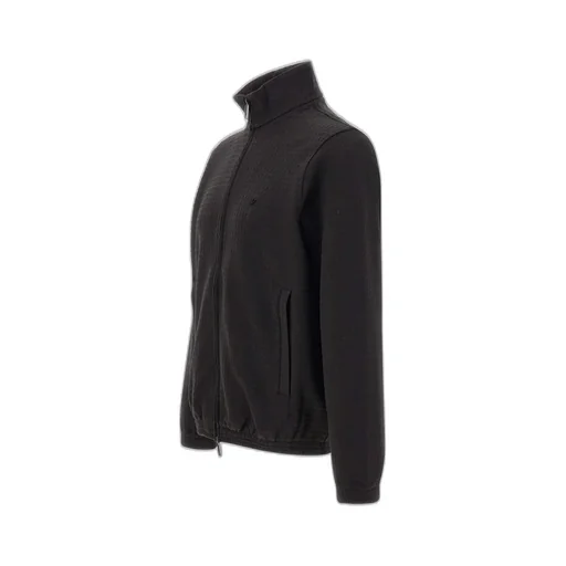 Emporio Armani Logo Embroidered Zip-Up Sweatshirt