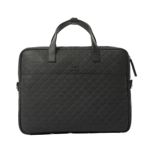 Emporio Armani Logo-Debossed Zipped Laptop Bag