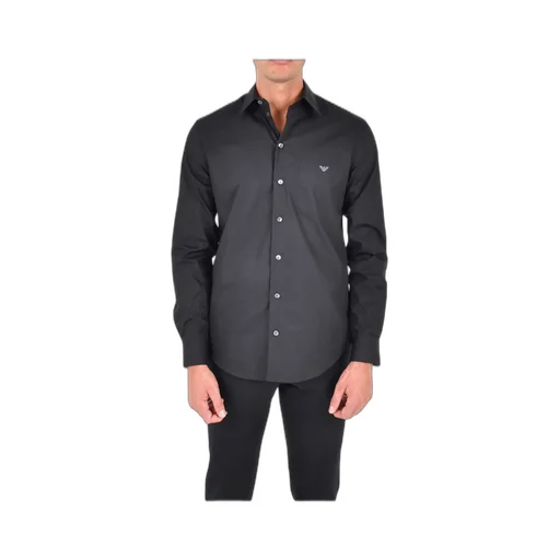 Emporio Armani Regular Fit Logo Embroidered Shirt
