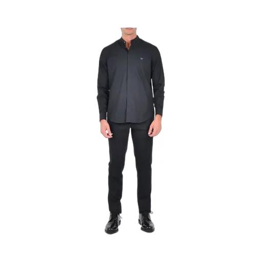 Emporio Armani Regular Fit Logo Embroidered Shirt