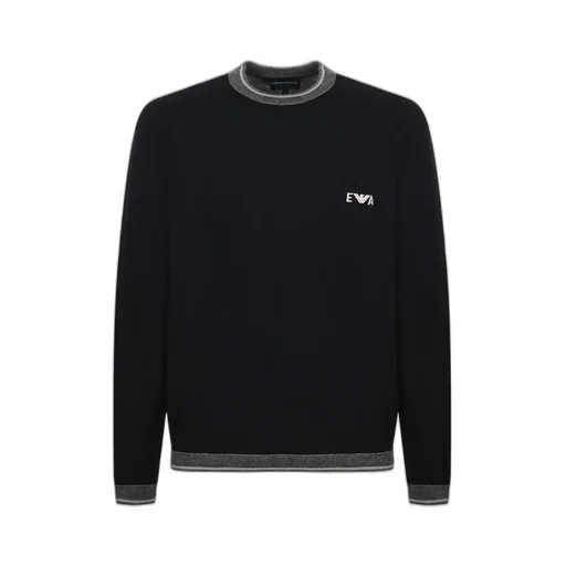 Emporio Armani Logo-Embroidered Crewneck Jumper