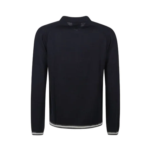 Emporio Armani Logo Embroidered Zip Detailed Polo Shirt