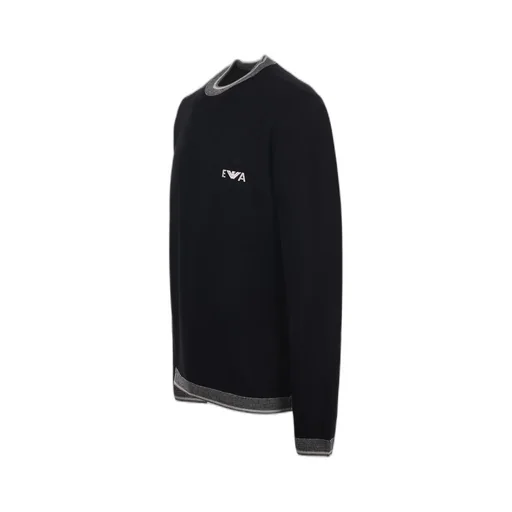Emporio Armani Logo-Embroidered Crewneck Jumper
