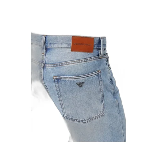 Emporio Armani J76 Straight-Fit Stone-Washed Denim Jeans