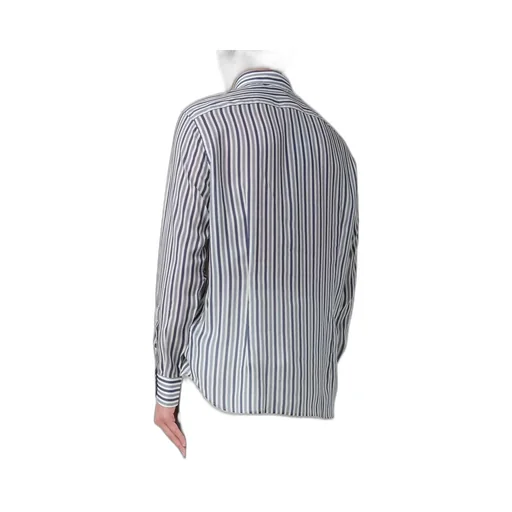 Emporio Armani Logo Embroidered Striped Shirt