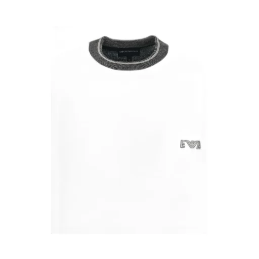 Emporio Armani Logo-Embroidered Crewneck Jumper