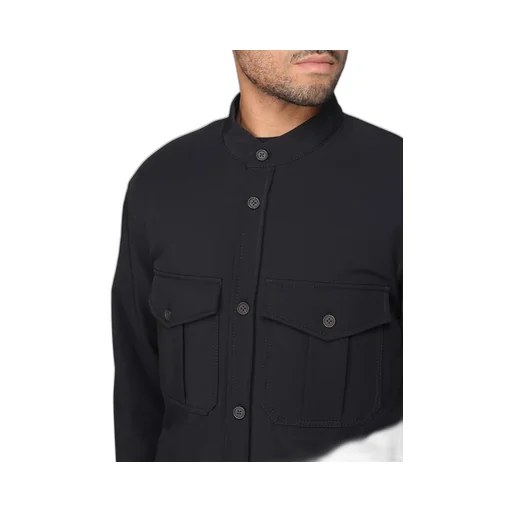 Emporio Armani Logo Patch Buttoned Shirt