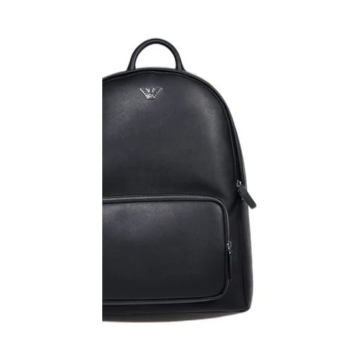 Emporio Armani Logo Plaque Zipped Backpack