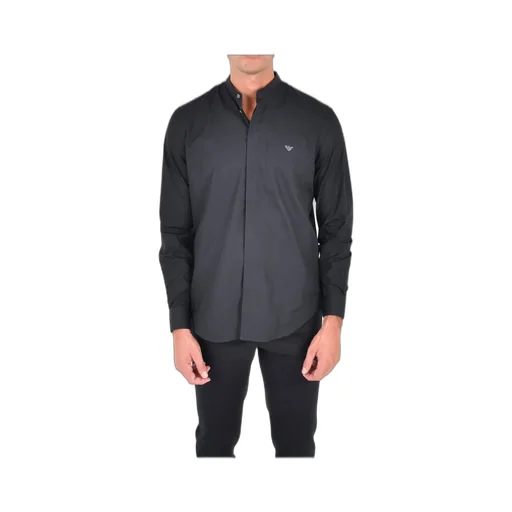 Emporio Armani Logo Embroidered Buttoned Shirt