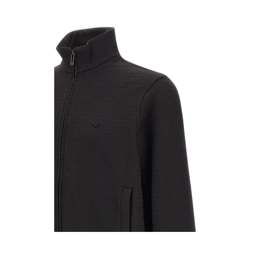 Emporio Armani Logo Embroidered Zip-Up Sweatshirt
