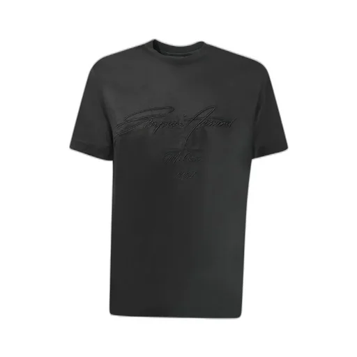 Emporio Armani Logo Embroidered Crewneck T-Shirt