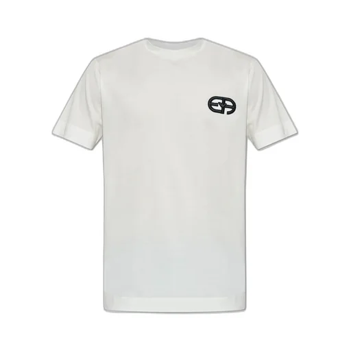 Emporio Armani Logo Embroidered Crewneck T-Shirt