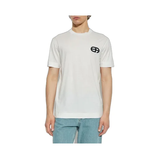 Emporio Armani Logo Embroidered Crewneck T-Shirt