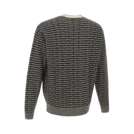 Emporio Armani All-Over Patterned Crewneck Jumper