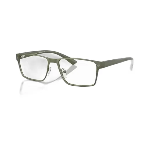Emporio Armani Matte Effect Rectangular Frame Glasses