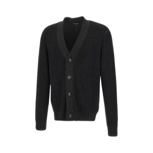 Emporio Armani Lurex Buttoned Cardigan