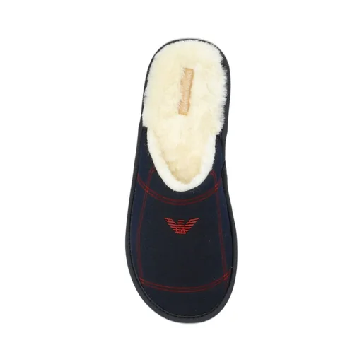 Emporio Armani Round Toe Slip-On Slides