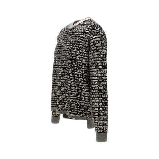 Emporio Armani All-Over Patterned Crewneck Jumper