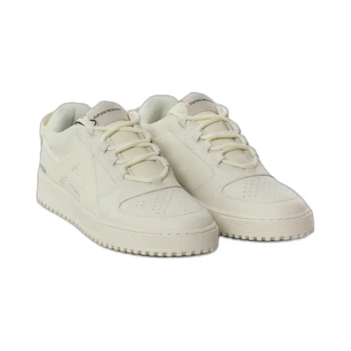 Emporio Armani Round-Toe Lace-Up Sneakers