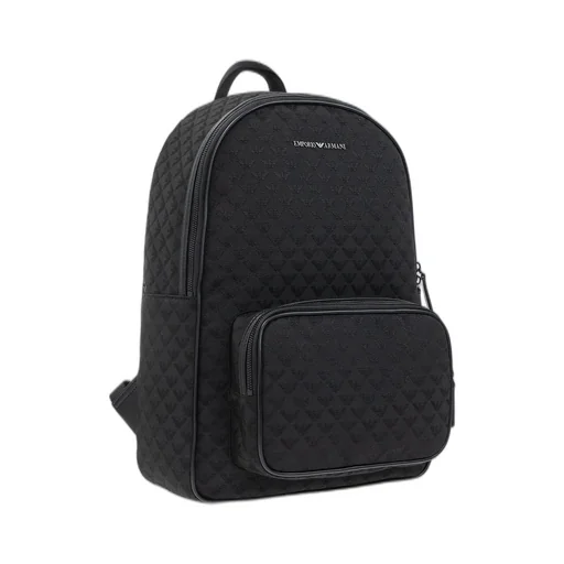 Emporio Armani Logo Lettering Zipped Backpack