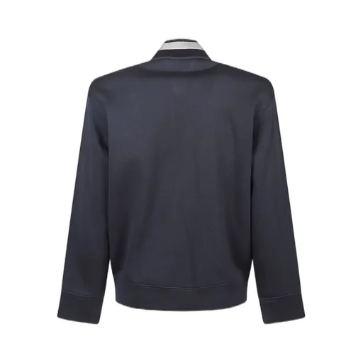 Emporio Armani Eagle Patch Double-Jersey Zip-Up Sweatshirt