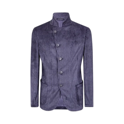 Emporio Armani Herringbone-Patterned Button-Up Blazer