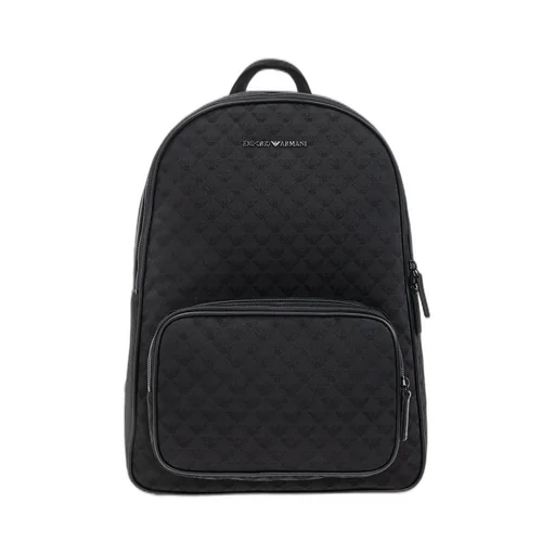 Emporio Armani Logo Lettering Zipped Backpack