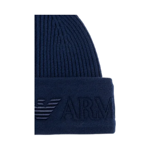 Emporio Armani Logo Embroidered Knitted Beanie