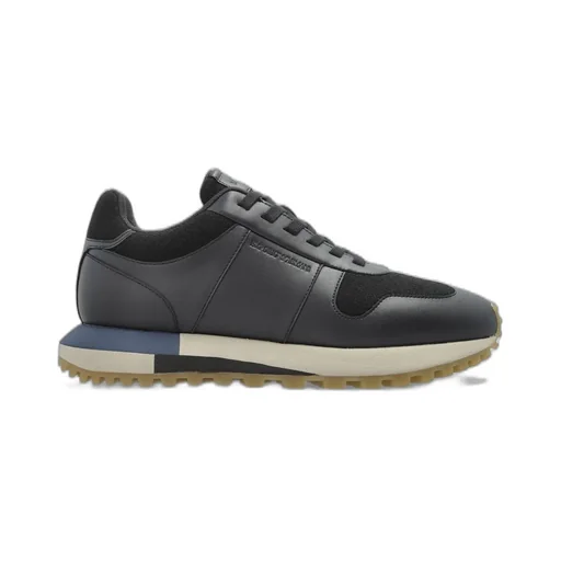 Emporio Armani Logo Embossed Low-Top Sneakers