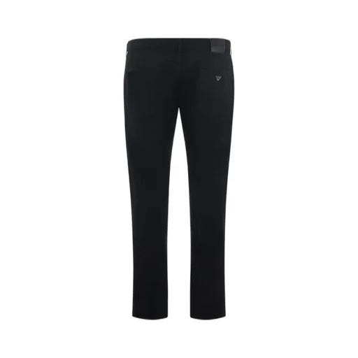 Emporio Armani Logo Plaque Stretched Denim Jeans