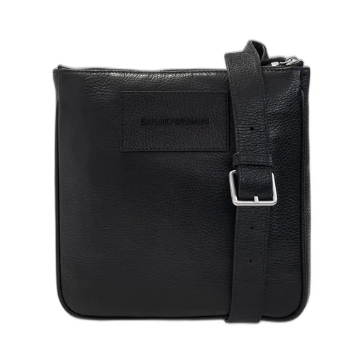 Emporio Armani Logo Patch Zipped Messenger Bag