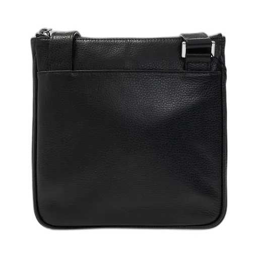 Emporio Armani Logo Patch Zipped Messenger Bag