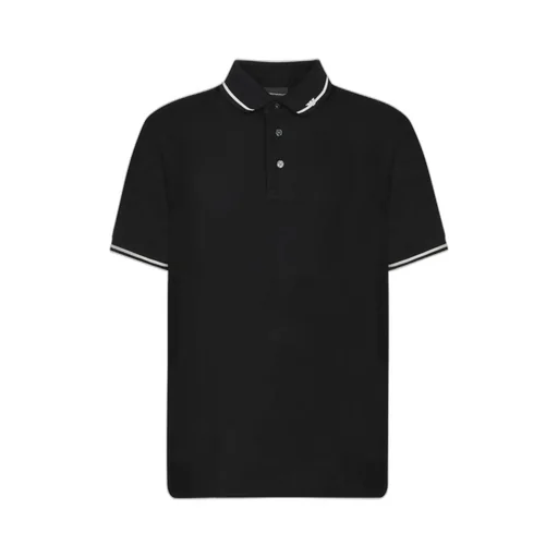 Emporio Armani Stripe Detailed Short-Sleeved Polo Shirt