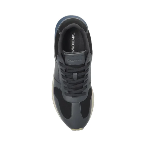 Emporio Armani Logo Embossed Low-Top Sneakers