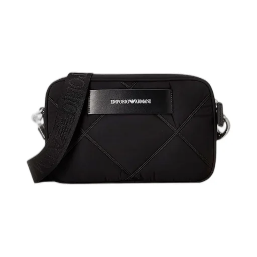 Emporio Armani Logo Patch Zip-Up Shoulder Bag