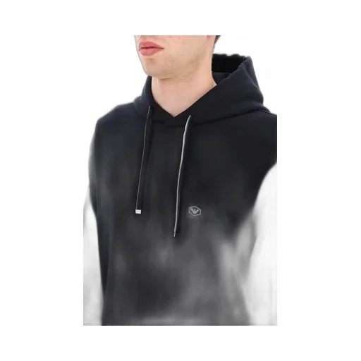 Emporio Armani Logo Patch Drawstring Hoodie