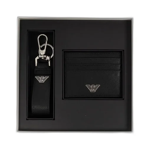 Emporio Armani Logo Plaque Wallet Set
