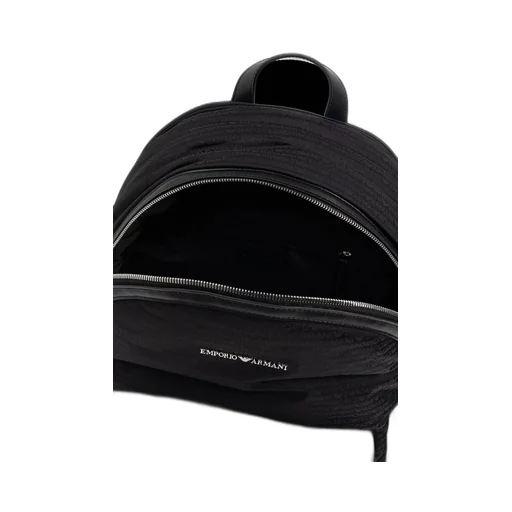 Emporio Armani Logo Plaque Zip-Up Quilted Backpack