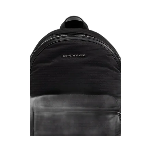 Emporio Armani Logo Plaque Zip-Up Quilted Backpack