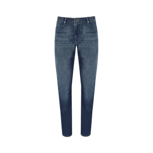 Emporio Armani Logo Plaque Slim-Cut Jeans