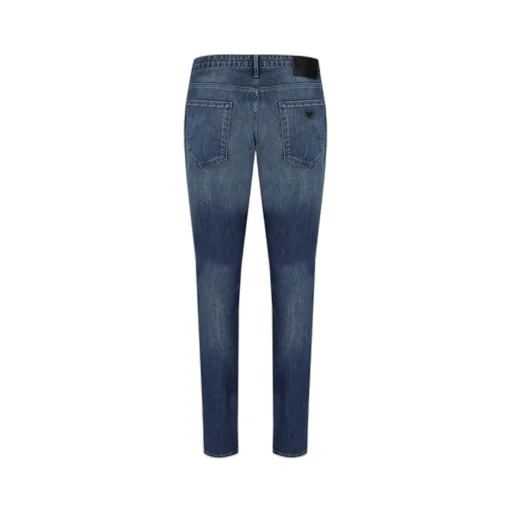 Emporio Armani Logo Plaque Slim-Cut Jeans